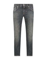 Blue wash slim-fit stretch jeans -  | Dolce & Gabbana