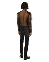 Gray wash slim-fit stretch jeans -  | Dolce &amp; Gabbana