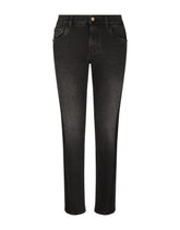 Gray wash slim-fit stretch jeans -  | Dolce &amp; Gabbana