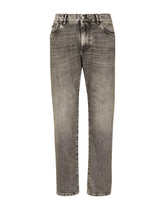 Light gray wash slim-fit stretch jeans -  | Dolce & Gabbana