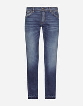 Washed slim fit stretch denim jeans -  | Dolce &amp; Gabbana