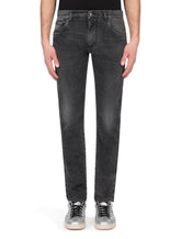 Gray wash skinny stretch jeans -  | Dolce &amp; Gabbana