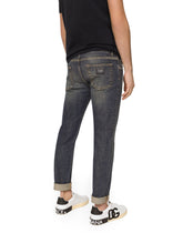 Light blue wash skinny stretch jeans -  | Dolce & Gabbana