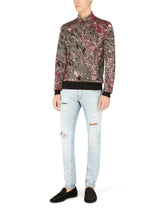 Light blue skinny stretch jeans with rips -  | Dolce & Gabbana