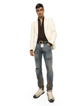 Overdyed stretch denim skinny jeans -  | Dolce & Gabbana