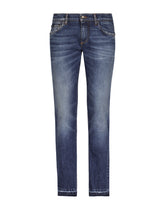 Washed skinny fit stretch denim jeans -  | Dolce &amp; Gabbana