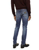 Washed skinny fit stretch denim jeans -  | Dolce &amp; Gabbana