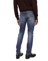 Washed skinny fit stretch denim jeans -  | Dolce & Gabbana