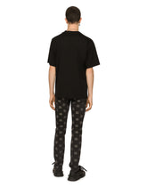 Skinny stretch jacquard jeans with DG Monogram design -  | Dolce & Gabbana