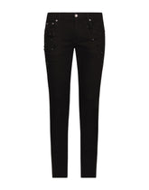 Stretch skinny jeans with rhinestone embroidery -  | Dolce &amp; Gabbana
