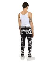 Cotton poplin pants with Marina print -  | Dolce & Gabbana