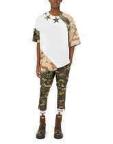 Cotton cargo pants with camouflage print -  | Dolce & Gabbana