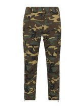 Cotton cargo pants with camouflage print -  | Dolce & Gabbana