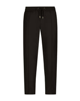 Wool jogging pants with tag -  | Dolce & Gabbana