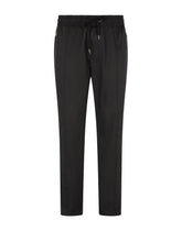 Stretch cotton jogging pants with tag -  | Dolce & Gabbana