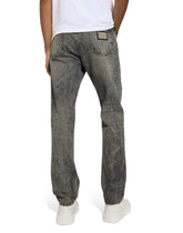 Regular-fit blue wash jeans with abrasions -  | Dolce &amp; Gabbana