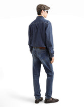 Regular cotton jeans with plaque -  | Dolce &amp; Gabbana