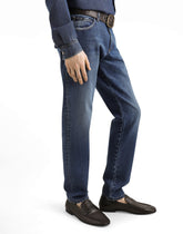 Regular cotton jeans with plaque -  | Dolce &amp; Gabbana