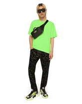 Loose stretch jeans with flocked DG print -  | Dolce & Gabbana