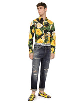Loose blue wash jeans with rips -  | Dolce & Gabbana