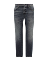 WASHED STRETCH DENIM LOOSE JEANS -  | Dolce & Gabbana