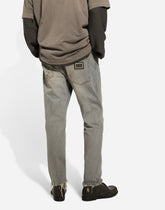 Loose denim jeans with abrasions -  | Dolce &amp; Gabbana