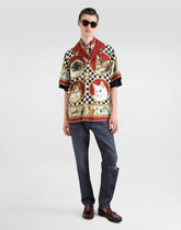 Cotton loose-fit jeans with tag -  | Dolce &amp; Gabbana
