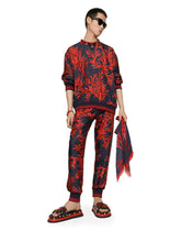 Coral-print silk jogging pants -  | Dolce & Gabbana