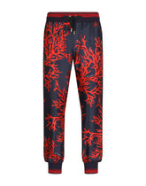 Coral-print silk jogging pants -  | Dolce & Gabbana