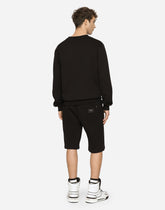 Jersey jogging shorts with logo tag -  | Dolce &amp; Gabbana
