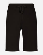 Jersey jogging shorts with logo tag -  | Dolce &amp; Gabbana