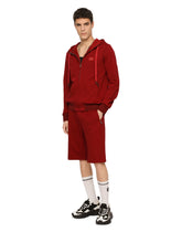 Jersey bermuda jogging shorts with small logoed plaque -  | Dolce & Gabbana