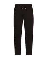 Jersey jogging pants with branded plate -  | Dolce & Gabbana