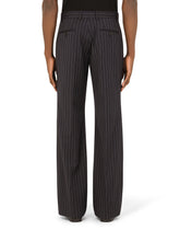 Pinstripe stretch wool pants -  | Dolce & Gabbana