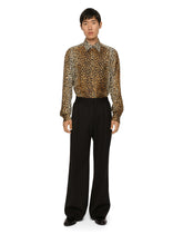Stretch virgin wool pants with straight leg -  | Dolce &amp; Gabbana