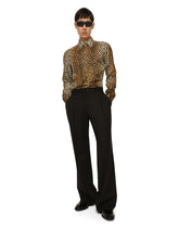 Stretch virgin wool pants with straight leg -  | Dolce &amp; Gabbana