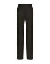 Stretch flannel straight-leg pants -  | Dolce &amp; Gabbana