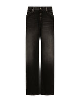 Oversize wide-leg washed jeans with DGVIB3 print -  | Dolce &amp; Gabbana
