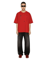 Oversize wide-leg washed jeans with DGVIB3 print -  | Dolce &amp; Gabbana