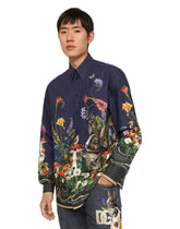 Rabbit-print cotton Hawaiian shirt -  | Dolce & Gabbana