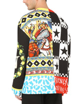Jersey sweatshirt with carretto patchwork print -  | Dolce & Gabbana