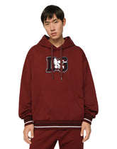 Jersey hoodie with patch -  | Dolce & Gabbana