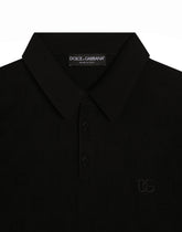 Silk polo shirt with embroidery -  | Dolce &amp; Gabbana