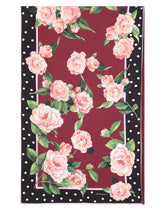 Camellia-print silk twill foulard (70 x 220) -  | Dolce & Gabbana