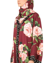 Camellia-print silk twill foulard (70 x 220) -  | Dolce & Gabbana