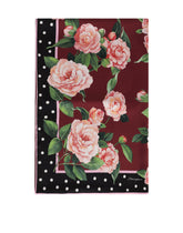 Camellia-print silk twill foulard (70 x 220) -  | Dolce & Gabbana