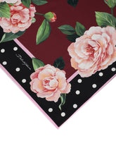Camellia-print silk twill foulard (70 x 220) -  | Dolce & Gabbana