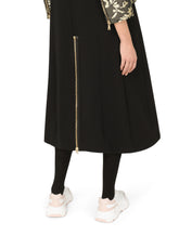 Stretch wool coat with jacquard details -  | Dolce &amp; Gabbana