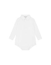 Stretch poplin shirt-style babygrow -  | Dolce &amp; Gabbana