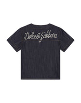 Denim shirt with Dolce&amp;Gabbana logo -  | Dolce &amp; Gabbana